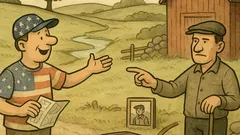 Dowcip: Amerykanin pyta rolnika o ziemię