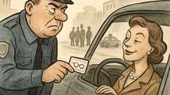 Dowcip: Policjant zatrzymuje kobietę za okulary