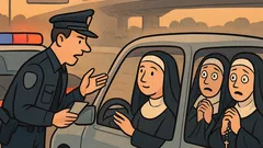 Dowcip: Policjant zatrzymuje trzy zakonnice na autostradzie