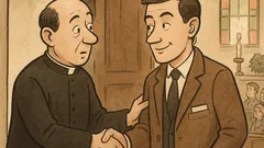 Dowcip: Kumpel w kościele i tajne służby
