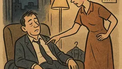 Dowcip: Adam wraca późno, Ewa podejrzewa