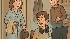 Dowcip: Wraca żona z sanatorium, a tu komputer